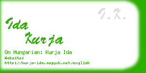 ida kurja business card